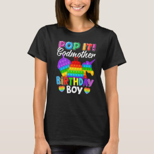 Pop It Godmother Birthday Boy Fidget Kid Matching  T-Shirt