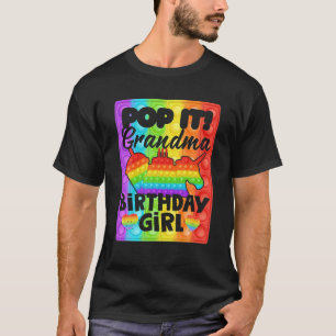 Pop It Grandad Birthday Girl Fidget Kid Matching F T-Shirt