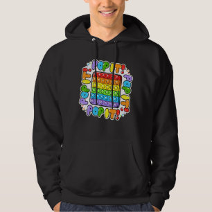 Pop It Heart Funny Pop It Push Game Hoodie