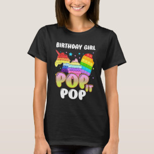 Pop It Pop Of The Birthday Girl Unicorn Ice Cream T-Shirt