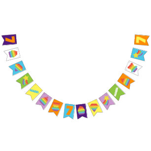 Pop It!   Rainbow Birthday Bunting