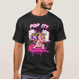 Pop It Unicorn Fidget Toy Kids T-Shirt