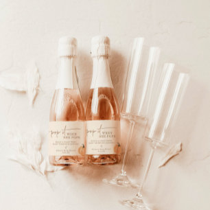 Pop It When She Pops Baby Shower Favour, Pumpkin Sparkling Wine Label