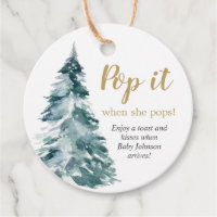 Pop it when she pops watercolor Christmas tree