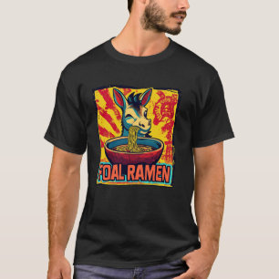 Pop Japanese Art Noodle Lover Cute Donkey Foal Ram T-Shirt