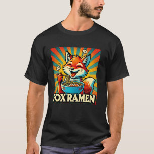 Pop Japanese Art Noodles Lover Wildlife Cute Fox R T-Shirt