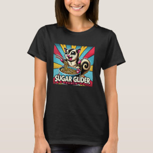 Pop Japanese Art Noodles Wildlife Sugar Glider Ram T-Shirt
