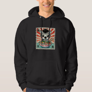 Pop Japanese Art Postage Stamp Cute Zebra Foal Ram Hoodie