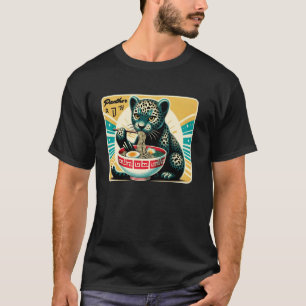 Pop Japanese Art Postage Stamp Noodles Panther Ram T-Shirt
