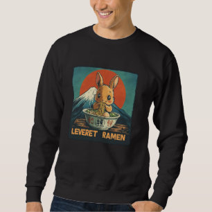 Pop Japanese Mt. Fuji Sunset Mountain Leveret Hare Sweatshirt