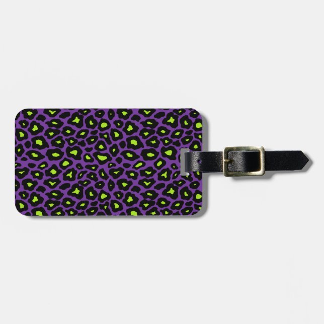 Pop Leopard Luggage Tag (Front Horizontal)