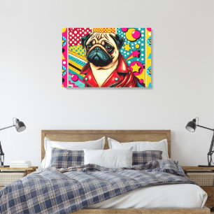 POP LIFE PUG 7 CANVAS PRINT
