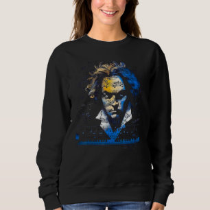 Pop Ludwig van Beethoven Music Piano Blue Sweatshirt