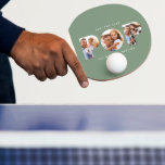 Pop multi photo modern typography sage green ping pong paddle<br><div class="desc">Pop multi photo modern contemporary elegant typography child to parent gift ping pong ball. Ideal fathers day,  birthday or christmas gift. Sage green colour can be changed.</div>