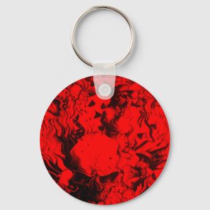 Pop Musician Portraits in Vibrant Red Colours Art  Key Ring