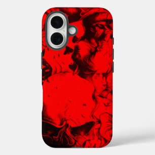 Pop Musician Portraits Vibrant Crimson & Gold Ab iPhone 16 Case