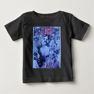 Pop Musicians Blue Purple Art Print Baby T-Shirt