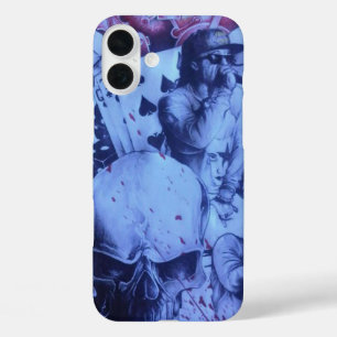 Pop Musicians Blue Purple Art Print iPhone 16 Plus Case
