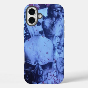 Pop Musicians Blue Purple Art Print iPhone 16 Plus Case