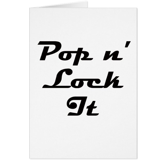Pop n' Lock It (Front)