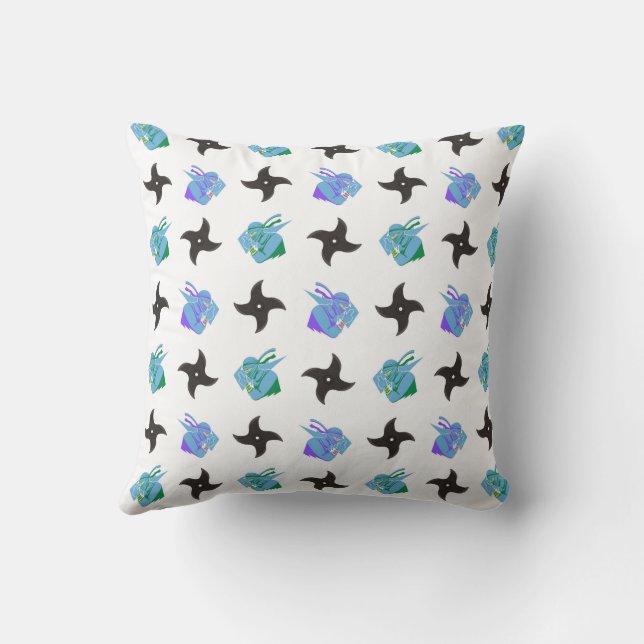 Pop Ninja Throwing Star Cushion (Back)