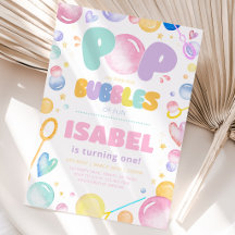 Pop on Over for Bubbles Birthday