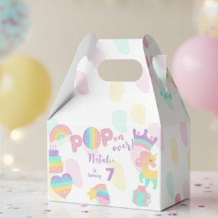Pop on over! Pastel pop it birthday kid Favour Box