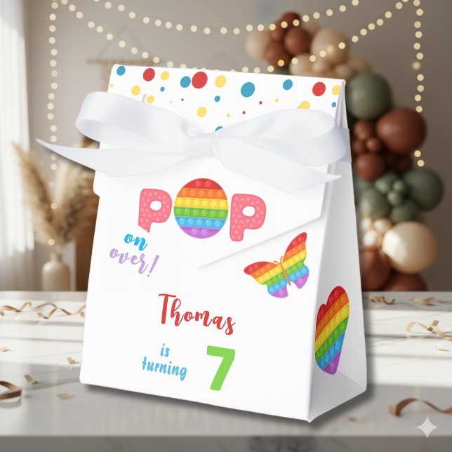 Pop on over! Pastel pop it toy birthday kid Favour Box (Creator Uploaded)