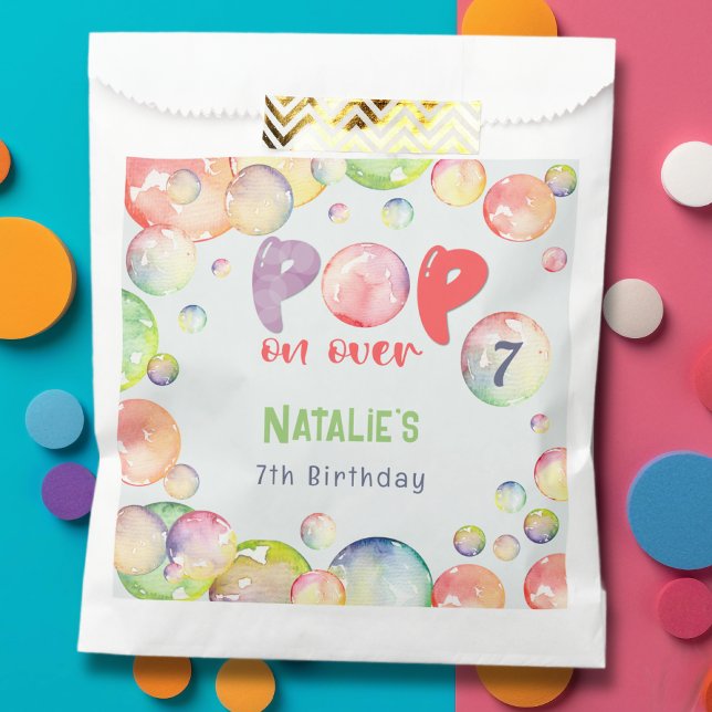 Pop on over! Soap bubbles birthday kid Favour Bags (Creator Uploaded)