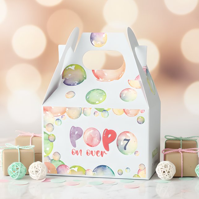 Pop on over! Soap bubbles birthday kid Favour Box (Creator Uploaded)