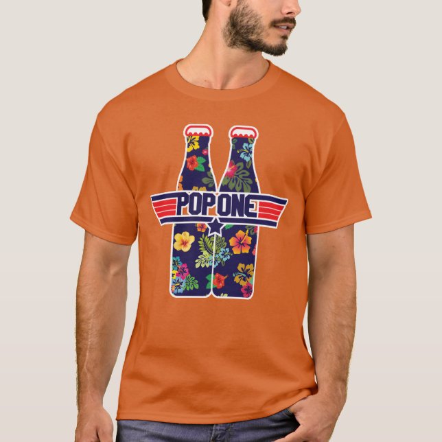 Pop One Hawaiian Beer Summer Drinking Fun Brew USA T-Shirt (Front)