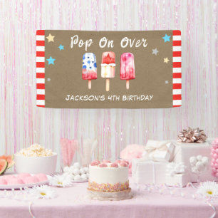 Pop Over Kids Summer Popsicle Birthday Kraft Paper Banner