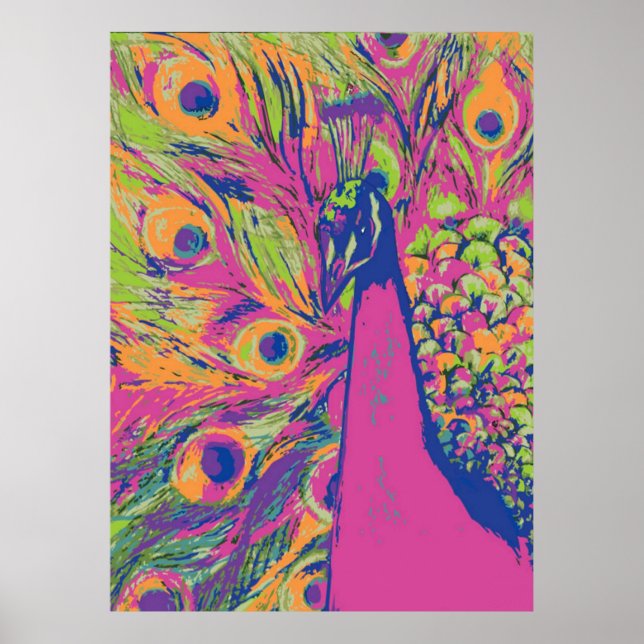 Pop Peacock Poster (Front)