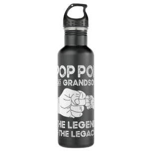 Pop Pop and Grandson the Legend and the Legacy Mat 710 Ml Water Bottle