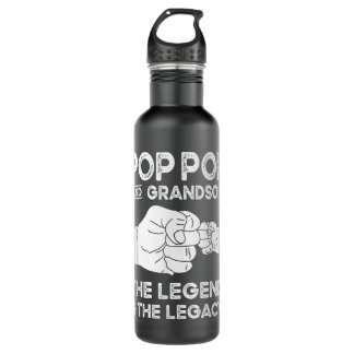 Pop Pop and Grandson the Legend and the Legacy Mat 710 Ml Water Bottle