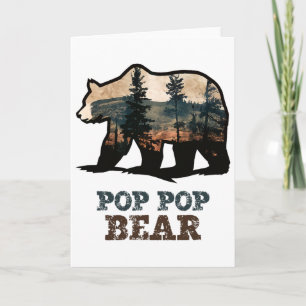 Pop-pop Bear Vintage Retro Funny Poppop Grandpa  Card