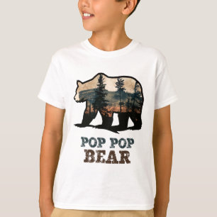 Pop-pop Bear Vintage Retro Funny Poppop Grandpa T-Shirt