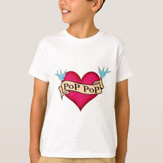 Pop Pop - Custom Heart Tattoo T-shirts & Gifts