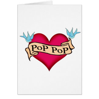 Pop Pop - Custom Heart Tattoo T-shirts & Gifts