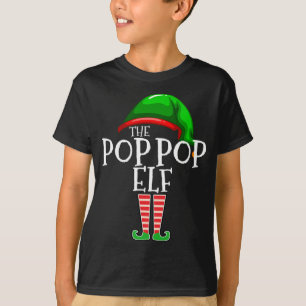 Pop Pop Elf Matching Family Christmas Gift T-Shirt