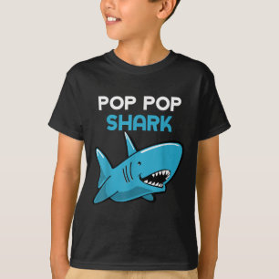 Pop-pop Shark Funny Family Grandpa Poppop  T-Shirt