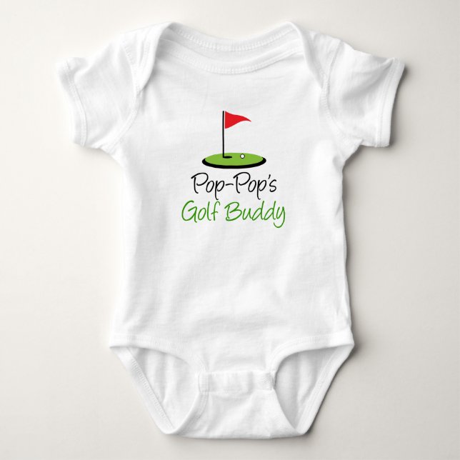 Pop-Pop's Golf Buddy Baby Bodysuit (Front)