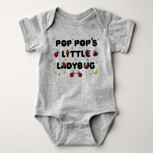 Pop Pop's Little Ladybug - Cute Baby Bodysuit