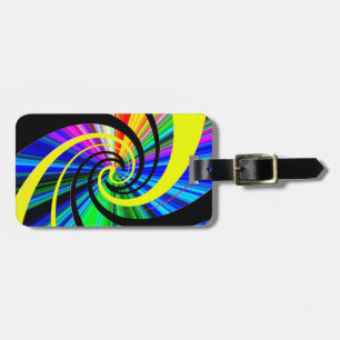 Pop psychedelic luggage tag