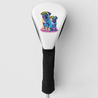 Pop Pugs in Pink Golf Head Cover