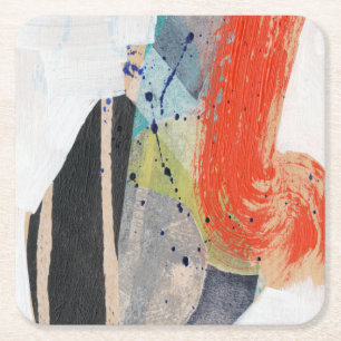 Pop Quirk I Square Paper Coaster