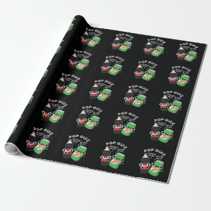 Pop Quiz Funny Soda Pop Pun  Wrapping Paper