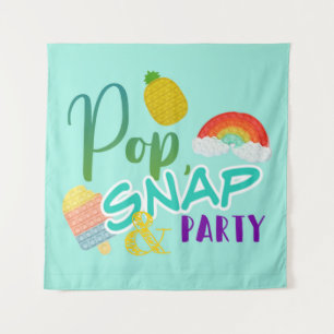 pop snap party, pop it party, fidget party tapestry