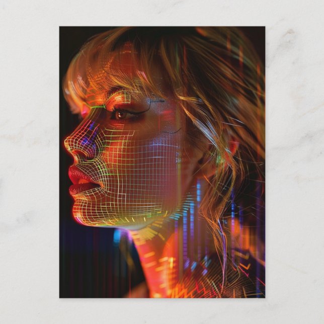 Pop star hologram postcard (Front)