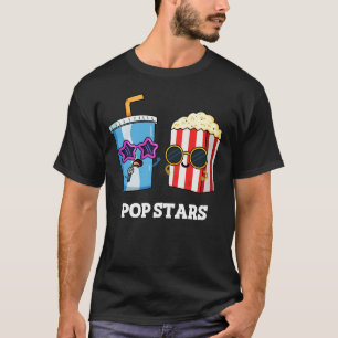 Pop Stars Funny Snack Pun Dark BG T-Shirt